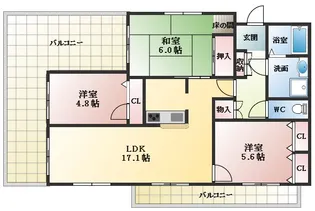 グランプラース【5階】の間取り