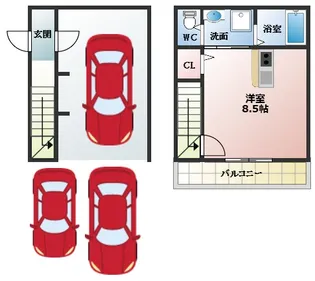 大阪府羽曳野市南恵我之荘8丁目【一戸建】の間取り