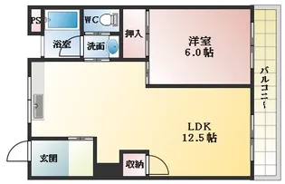 ビューハイム西村【3階】の間取り