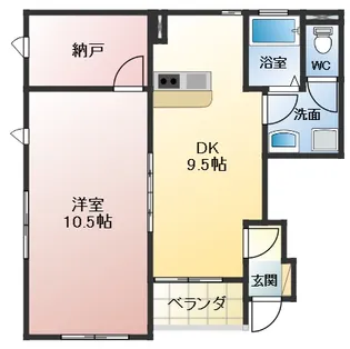 カーサ土師ノ里【1階】の間取り