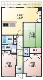 オーク一番館【2階】の間取り