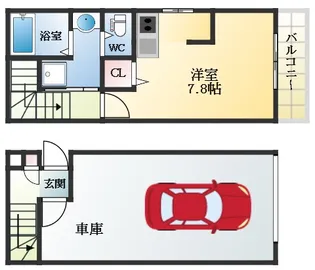 大阪府柏原市太平寺1丁目【一戸建】の間取り
