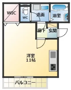 1Rの間取り画像