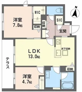 オーバチェア【1階】の間取り