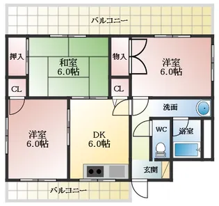 シャトー松ヶ丘【3階】の間取り