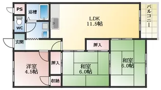 ReNaXiA恵我之荘【3階】の間取り