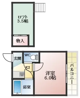 1SKの間取り画像