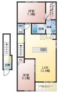 アルカン シェルⅡ【2階】の間取り
