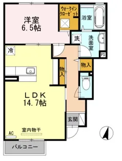 ソレイユ みささぎ【1階】の間取り