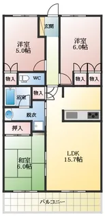 グランドメゾン富田林【3階】の間取り