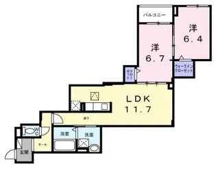 マヨール御舟町【1階】の間取り
