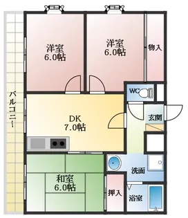 マンションパール【3階】の間取り