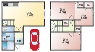 大阪府富田林市錦織北1丁目【一戸建】の間取り