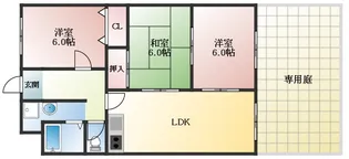 パレボンシャンス【1階】の間取り