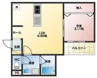 F+style藤井寺道明寺1号館【1階】の間取り