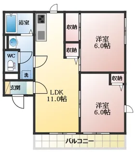 レトア白鳥【1階】の間取り