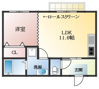 アベニュー北岡【2階】の間取り