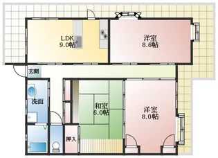ハイマート古市【6階】の間取り