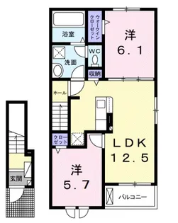 エアリィー・レジデンス【2階】の間取り