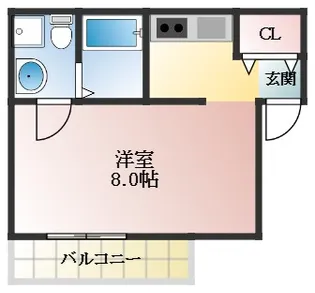 メゾンドソレイユ滝谷【1階】の間取り