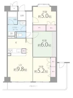 パラッツォドゥエ【5階】の間取り