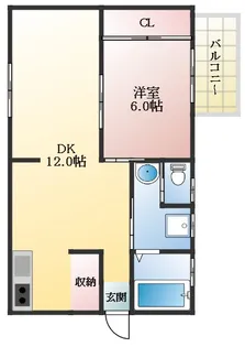 第1コーポ平野【1階】の間取り