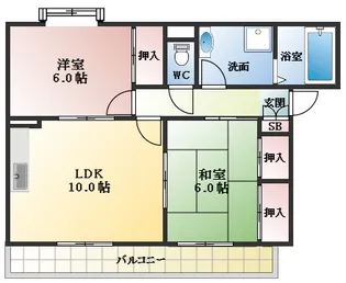 メゾンコンフォール【2階】の間取り
