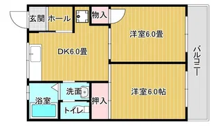 ビューハイム西村【2階】の間取り