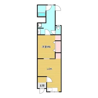 喜志新家町貸家【1階】の間取り