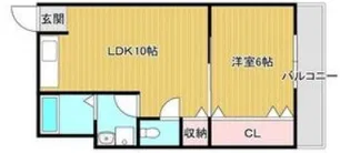 コーポ松田【1階】の間取り
