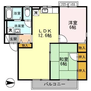 グレイスコート峰塚 A棟【2階】の間取り