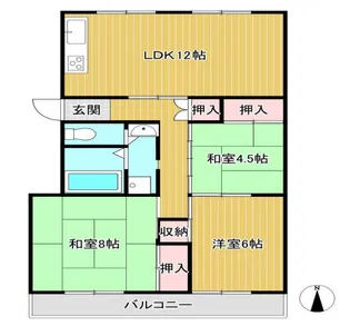 河内松原団地A5号棟【5階】の間取り