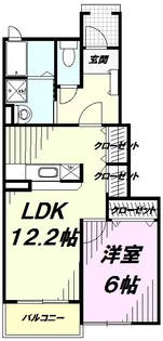 ポム・ド・テールグランB【1階】の間取り
