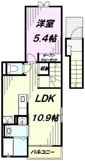フォーレスト【202号室】の間取り