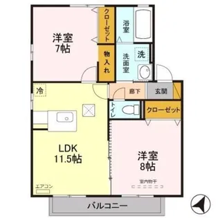 モンソレーユ C【1階】の間取り