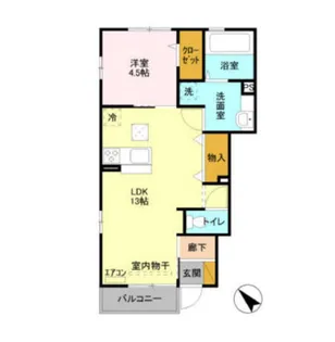 レジデンスカナン C【1階】の間取り