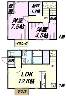 アジュール B棟【1号室】の間取り