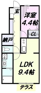 アジュールC【1階】の間取り