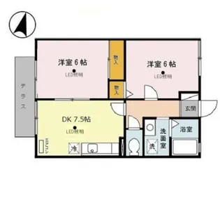 エクセルハイム【1階】の間取り