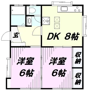 エルヴィータ上新井【1階】の間取り
