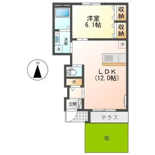 シェビーパレス【1階】の間取り