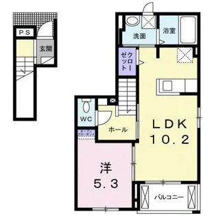 サンライズメゾン【2階】の間取り