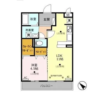 リビングタウン鍵山 C【3階】の間取り