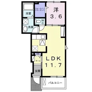 コリーヌ ミニヨン B【1階】の間取り