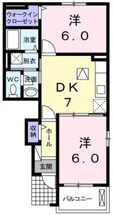 カレント B【1階】の間取り