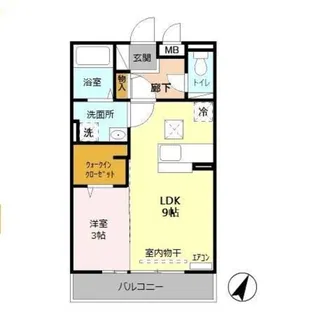 ビューフレア【1階】の間取り