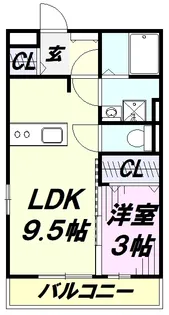 グリシーヌ A【2階】の間取り