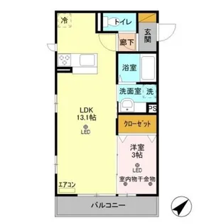 F.エテルネル【3階】の間取り