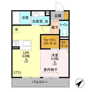 F.エテルネル【2階】の間取り
