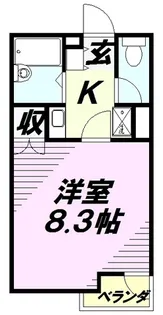 ウィスタリア【105号室】の間取り